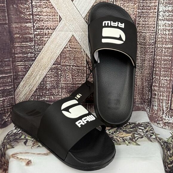 G-Star Shoes - Comfy classic G-Star Raw womens Cart-III Slides Sandals Black/White lightweight